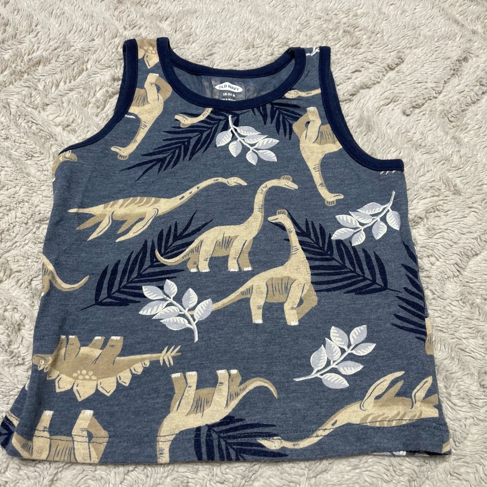Old Navy Boys dinosaur tank. 18-24 months